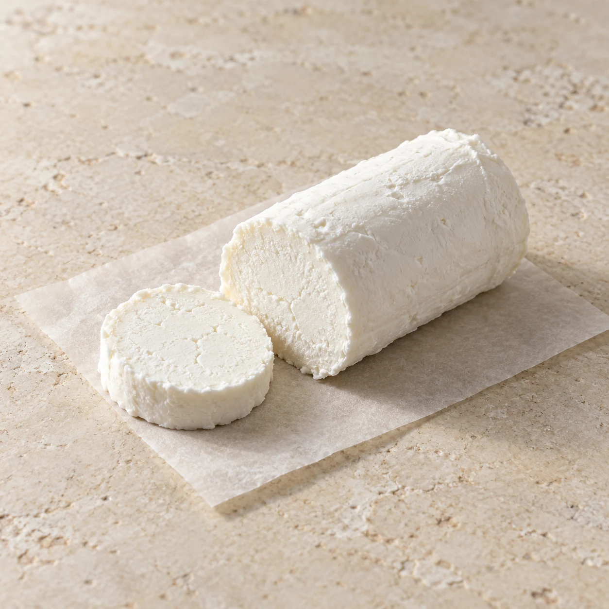 Fresh goat cheese log